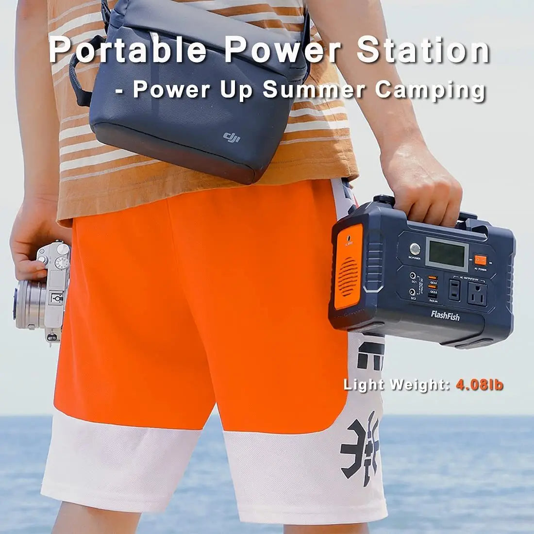 FlashFish 200W Portable Solar Power Station (40,800mAh, Emergency Backup Generator)