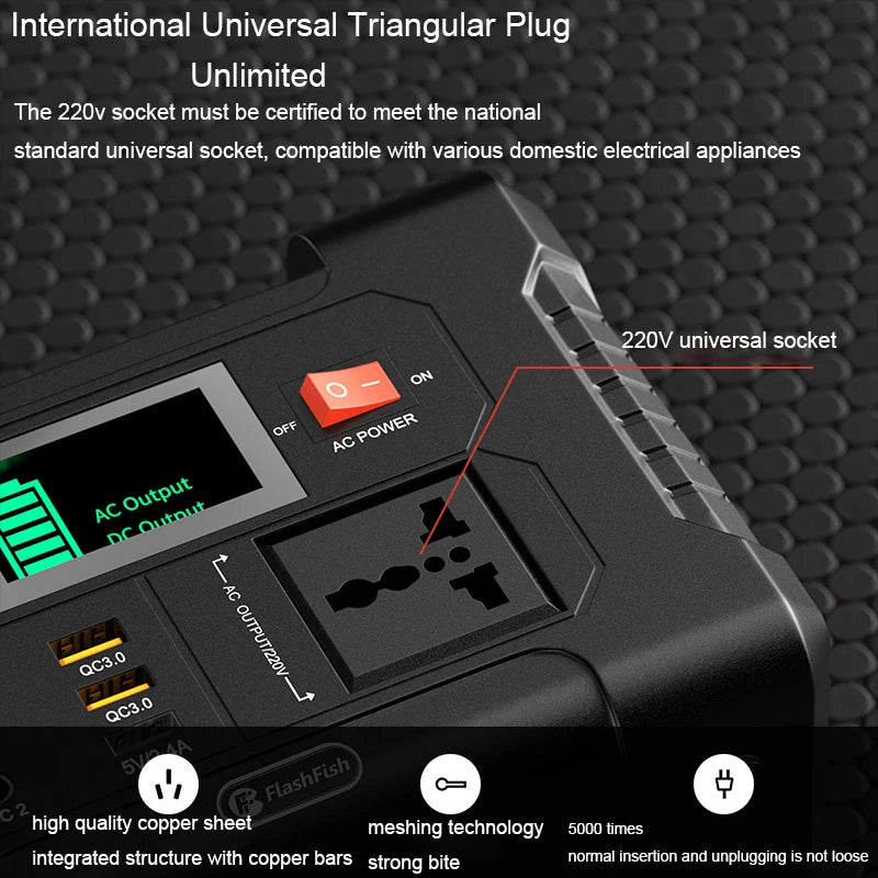 FlashFish 200W Portable Solar Power Station (40,800mAh, Emergency Backup Generator)