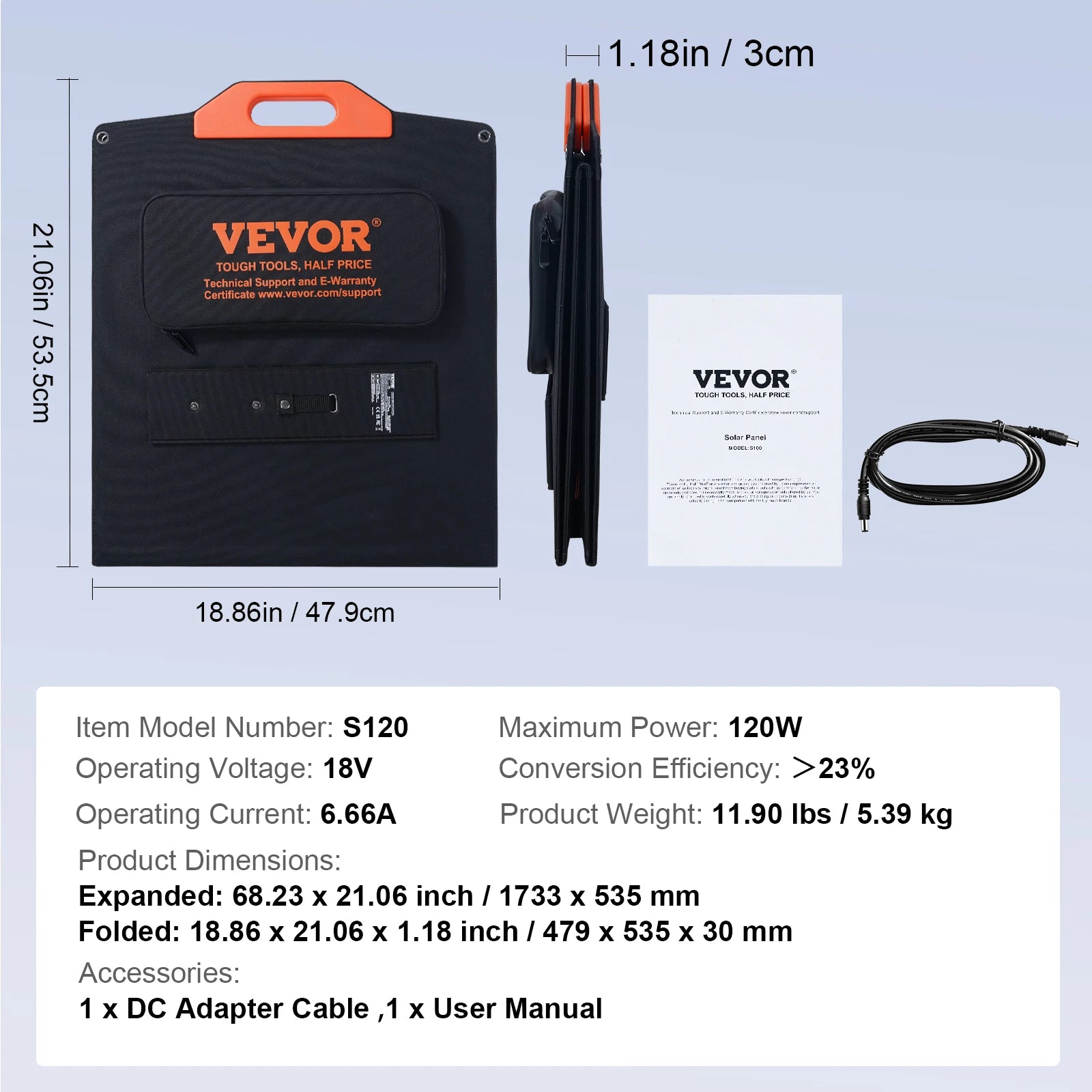 Portable Monocrystalline Solar Panel Foldable ETFE Charger Efficiency Panel Waterproof for Power Station Camping Hiking