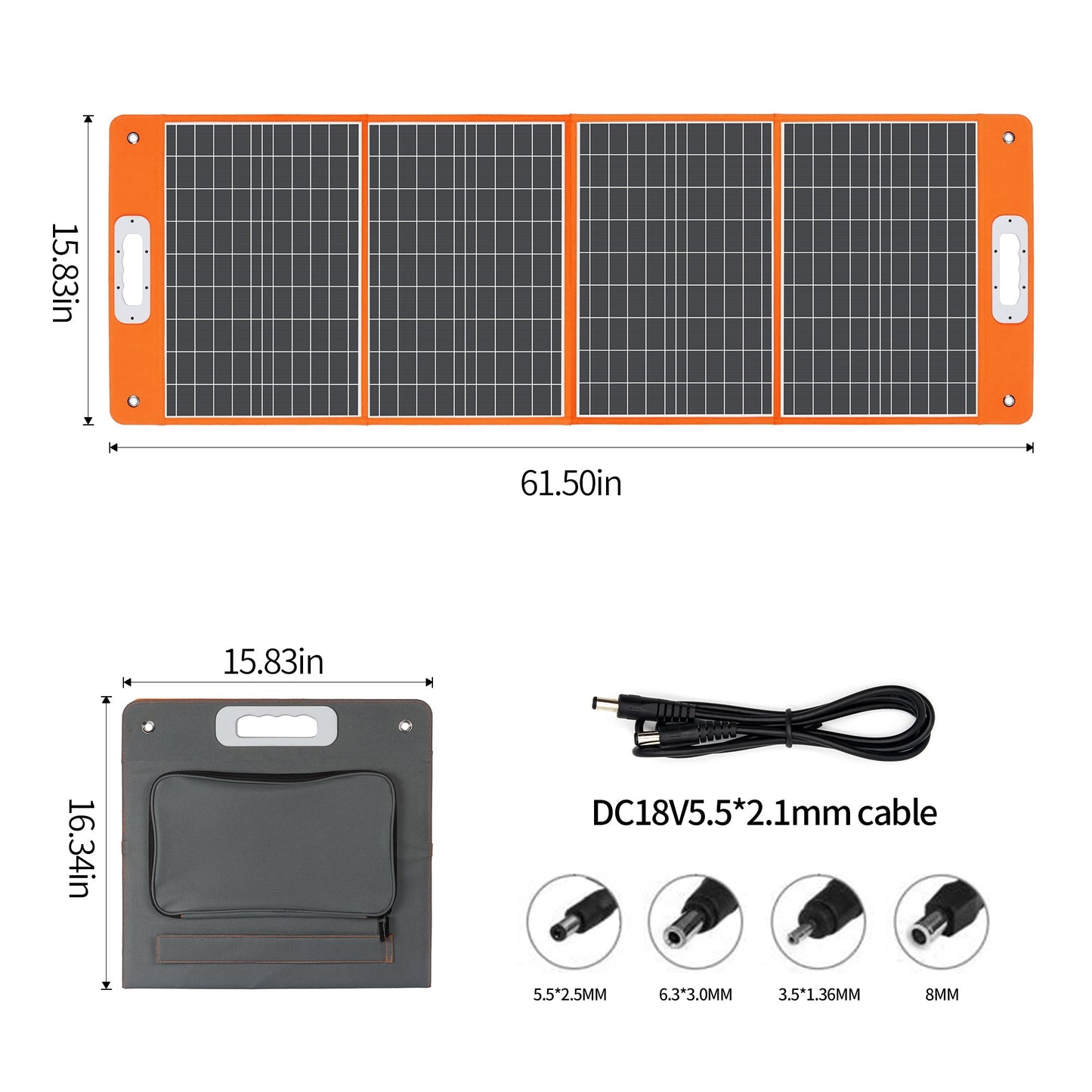 FlashFish TSP100 Portable Solar Panel | 18V/100W